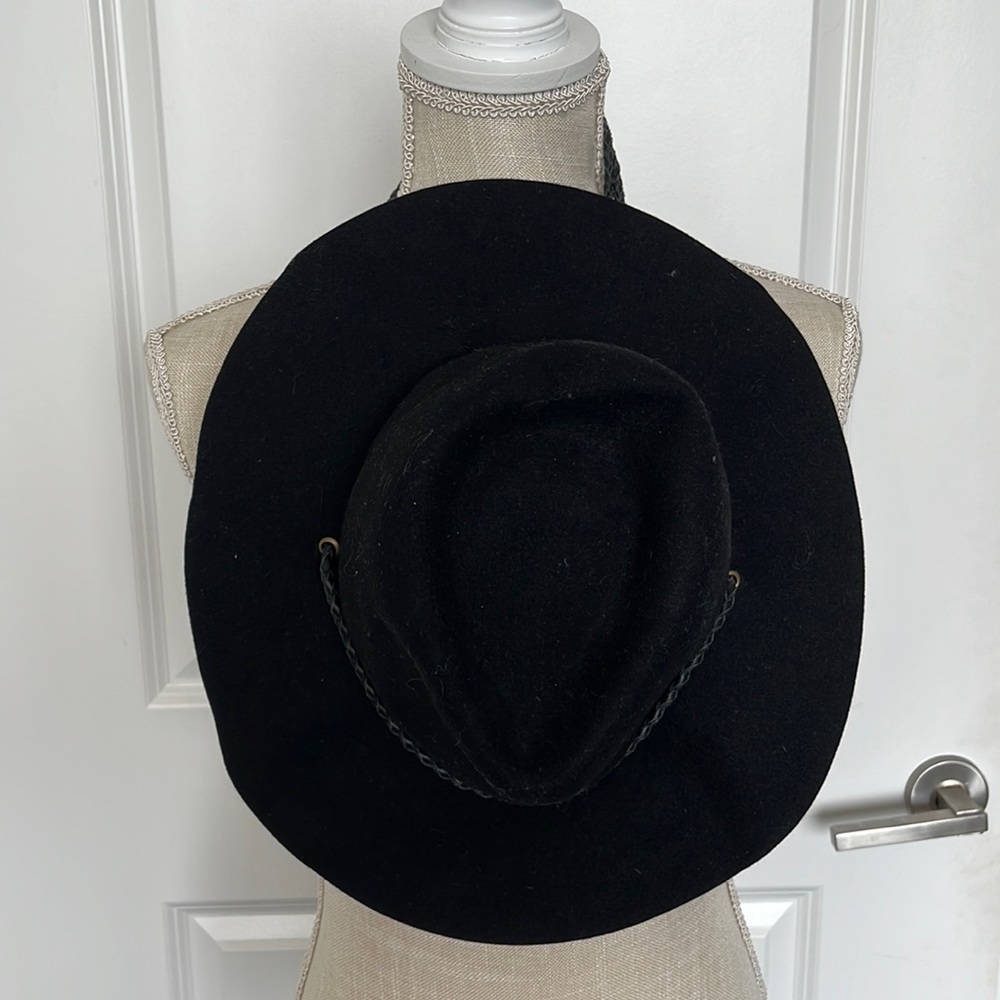 Madewell wool wide brim cowboy hat - black
